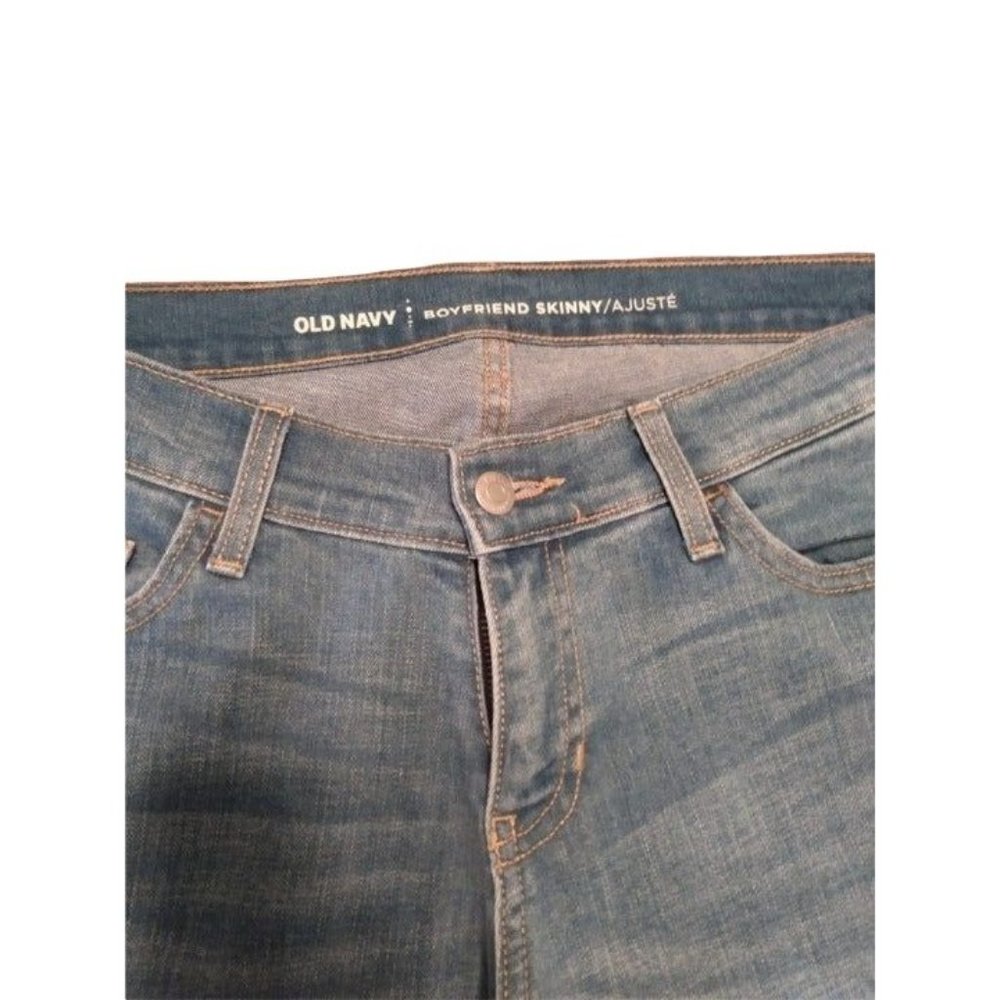 Women's OLD NAVY BOYFRIEND SKINNY LOW RISE STRETCH DENIM JEANS Size 4 - Picture 3 of 3
